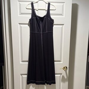 LOFT Black Midi Dress